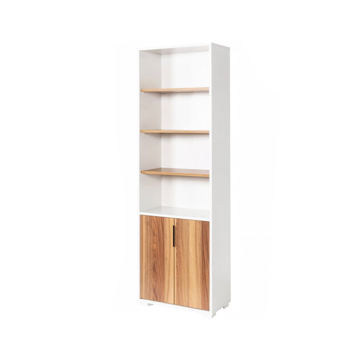 Hanah Home Evm 8101 Estantería Blanco y Nogal
